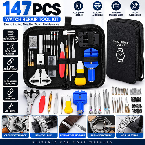 147pcs watch repair tool kit - watch,