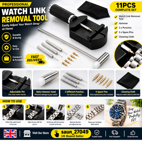 Watch link remover - tool, kit